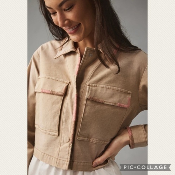 :Price Firm: NWT Anthropologie Pilcro Cropped Utility Jacket - Picture 9 of 11